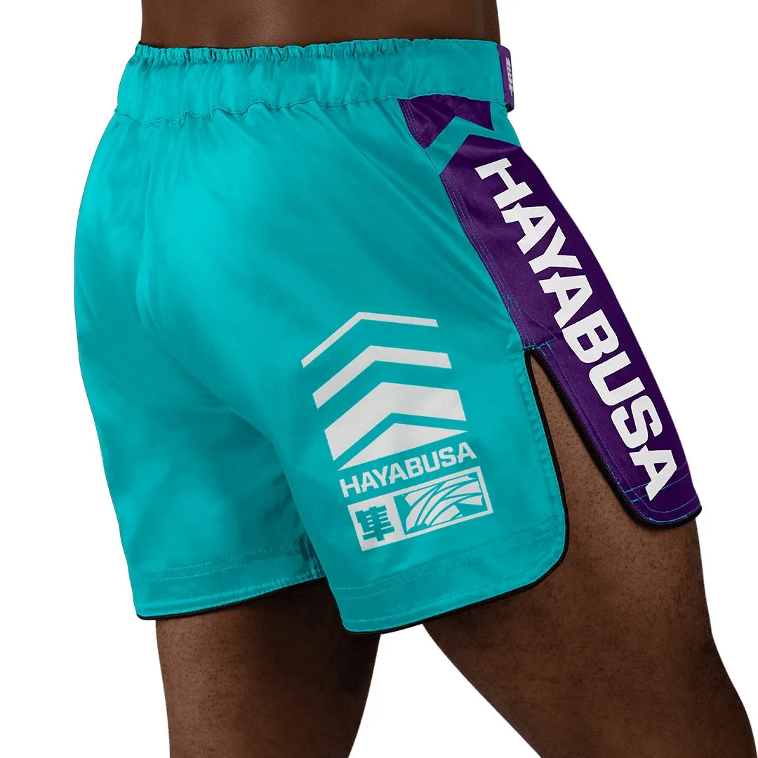 HAYABUSA® ICON Mid-Thigh Icon Fight Shorts | Training Wrestling Fight Shorts Men's Boxing MMA Combat BJJ Grappling Fitness Muay Thai Kickboxing