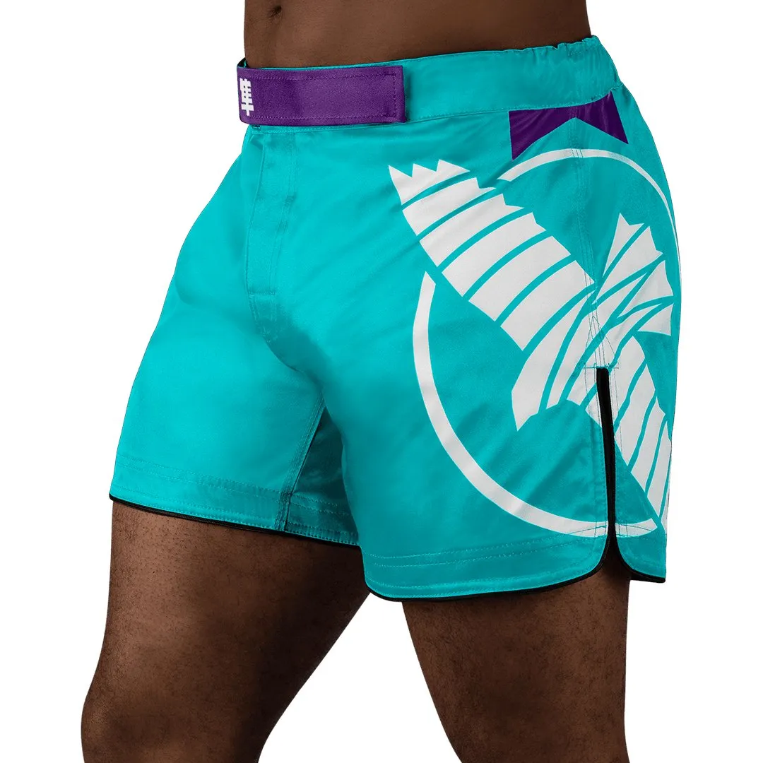 HAYABUSA® ICON Mid-Thigh Icon Fight Shorts | Training Wrestling Fight Shorts Men's Boxing MMA Combat BJJ Grappling Fitness Muay Thai Kickboxing