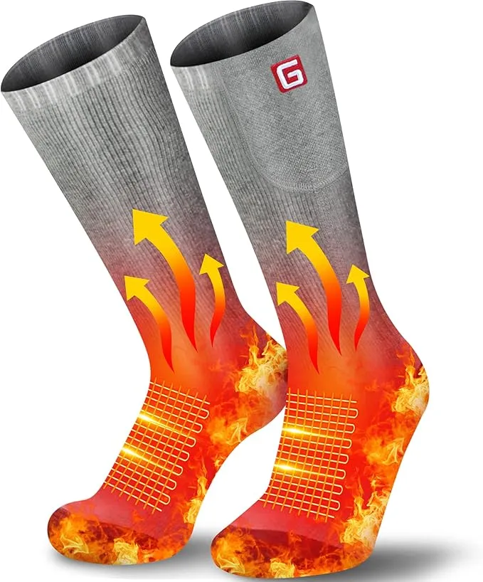Heated Socks Rechargeable Electric Battery Heating Socks for Men Women with 3 Adjustable Heating Levels for Skiing Riding Hunting