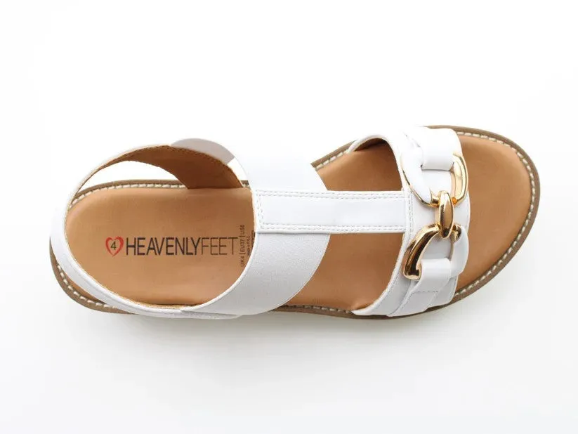 Heavenly Feet Ladies Lulu2 Premium Comfort Sandal-WHITE