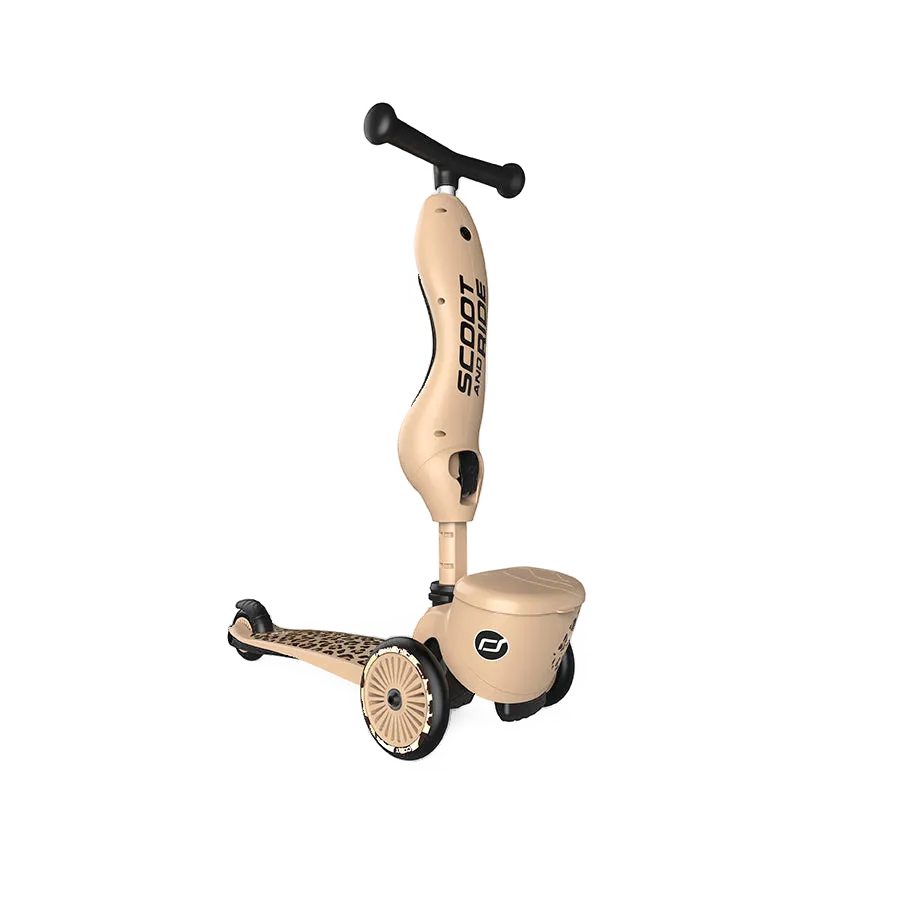 Highway Kick 1 Scooter and Pushbike All-in-One (Leopard)