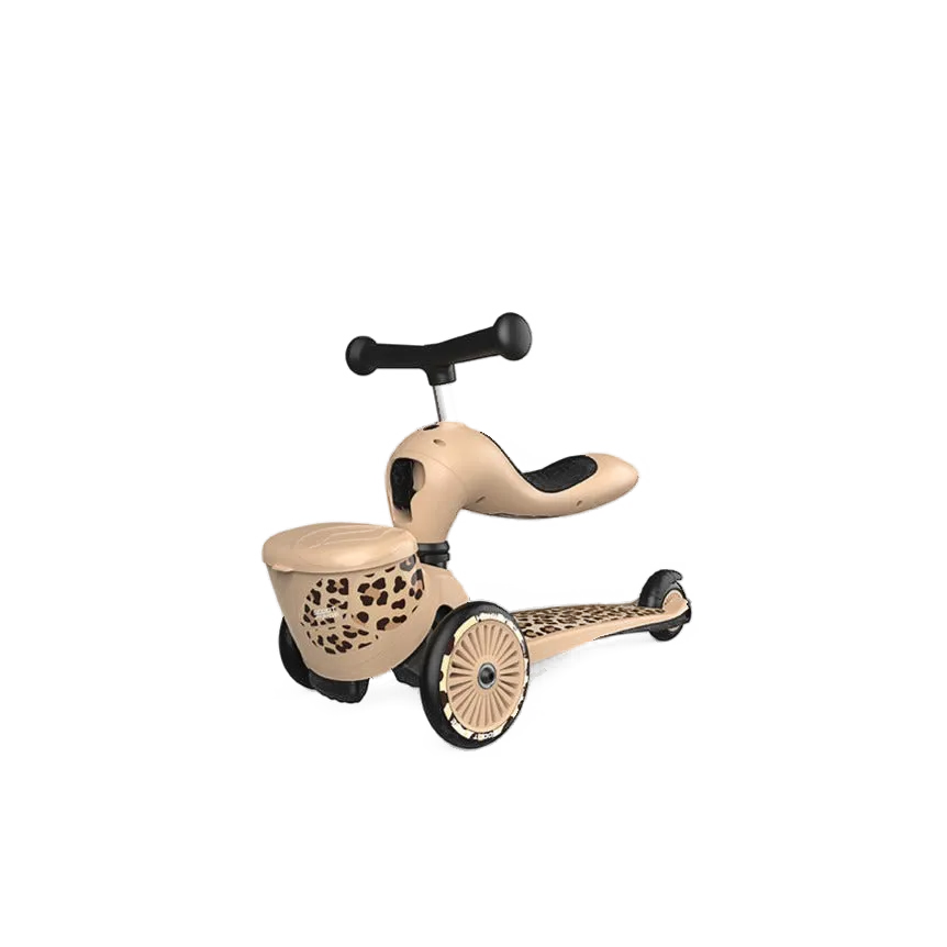 Highway Kick 1 Scooter and Pushbike All-in-One (Leopard)