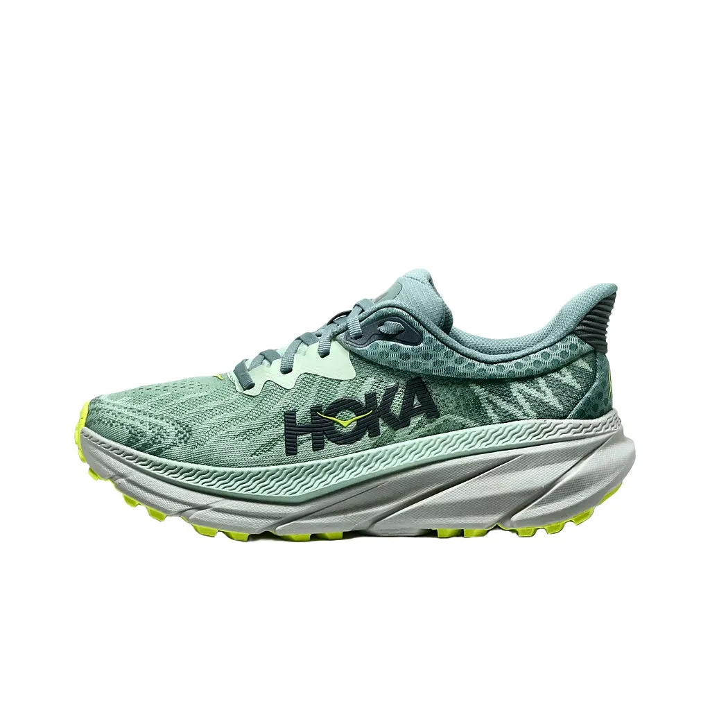 Hoka Challenger Art 7 Sport Shoes Fabric Green Color For Women