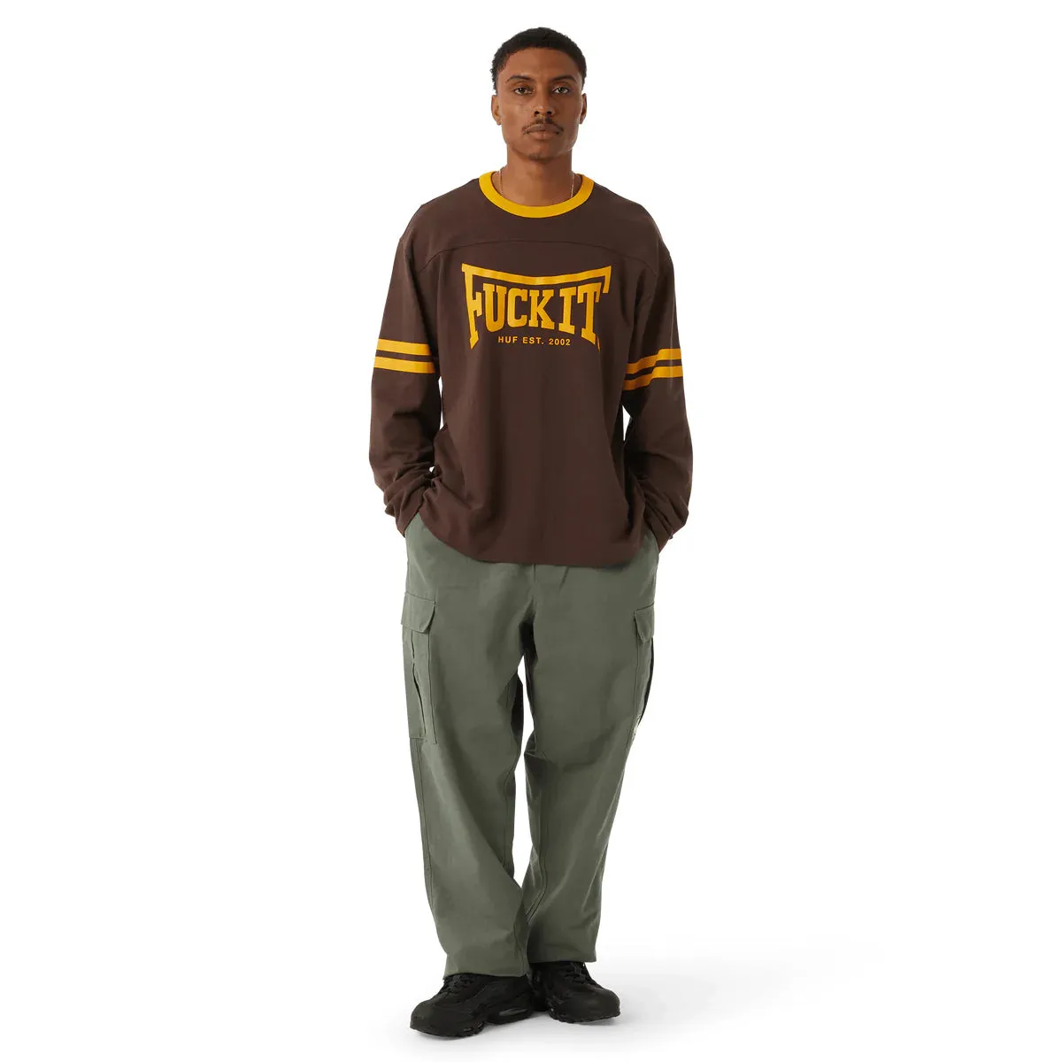 Huf - Exeter L/S Football Shirt Espresso