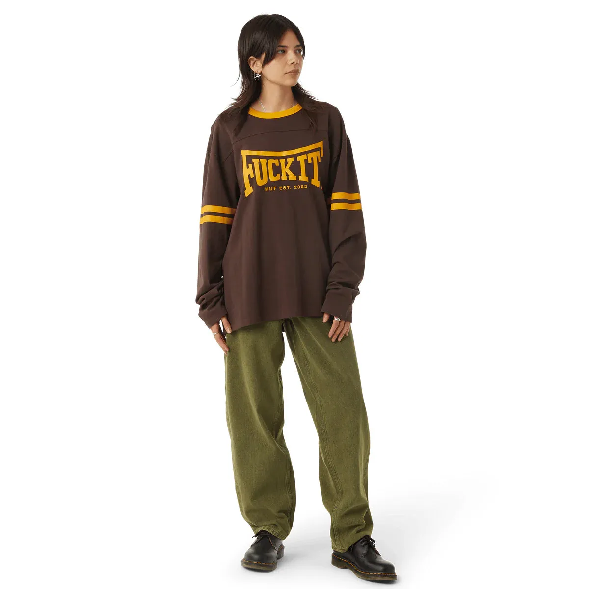 Huf - Exeter L/S Football Shirt Espresso