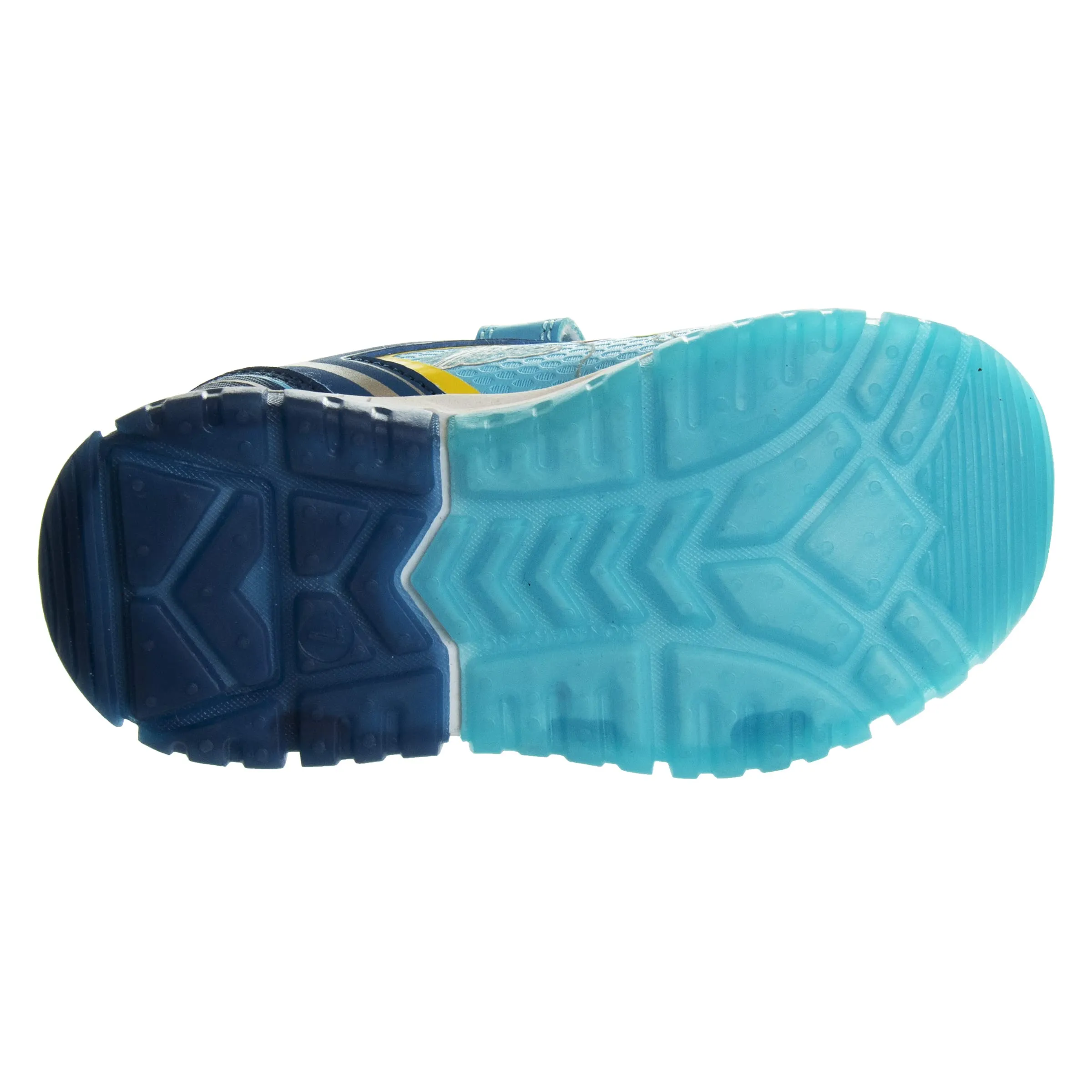 Josmo Boys and Girls Cocomelon Shoes- Kids Unisex Cocomelon JJ Laceless Light-Up Toddler Tennis Sport Athletic Sneakers - Yellow/Blue (Toddler - Little Kid)