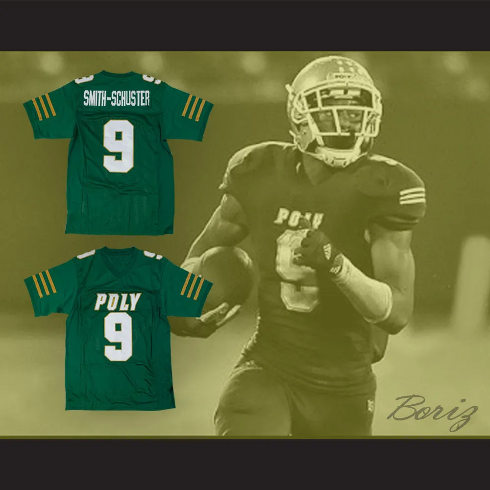 JuJu Smith-Schuster 9 Long Beach Polytechnic High School Jackrabbits Green Football Jersey