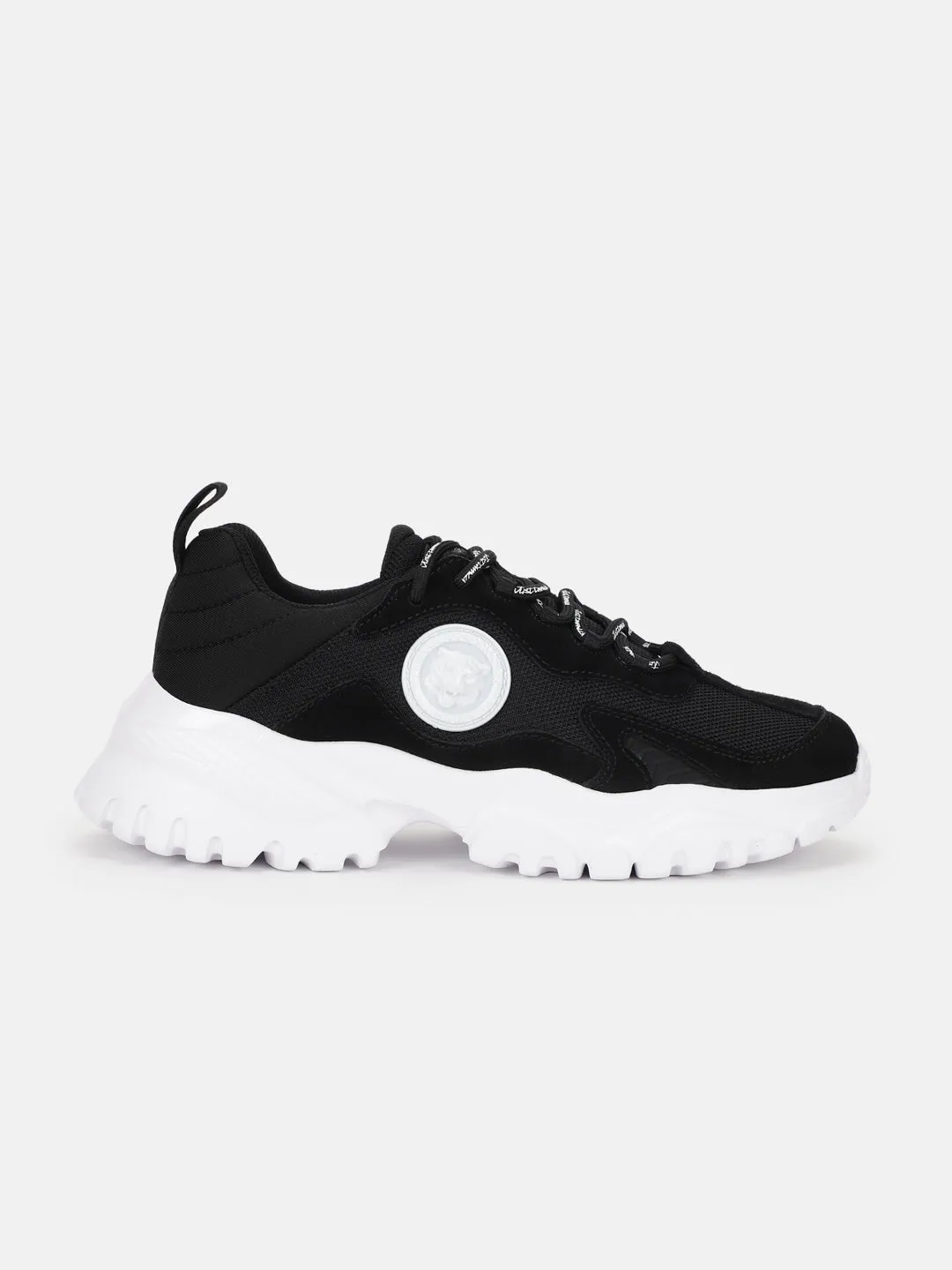 Just Cavalli Men Black Solid Lace-up Sneakers