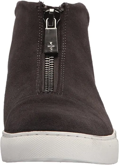 Kenneth Cole Women's 7 Kayla Front Zip Sneaker Bootie, Black Patent, 6 Medium US