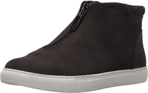Kenneth Cole Women's 7 Kayla Front Zip Sneaker Bootie, Black Patent, 6 Medium US