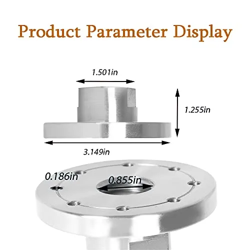 kimllier 3-Inch Steel Lathe Faceplate Wood Lathe Face Plate Fit for 1-Inch x 8TPI Spindle without Screwchuck