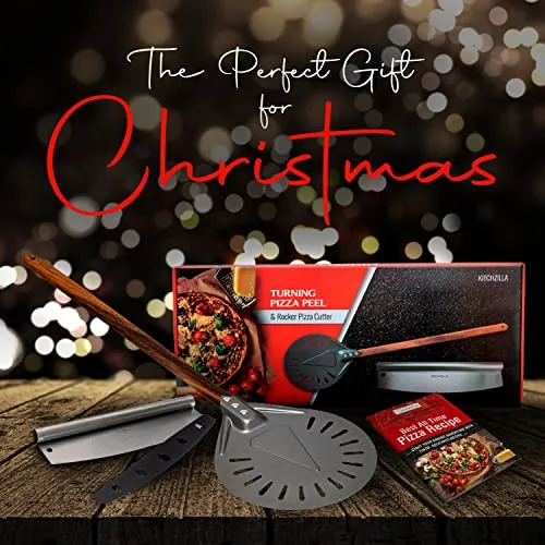 Kitchen Z Peel & Rocker Cutter Pizza Turning Peel 9 inches, Dark Gray