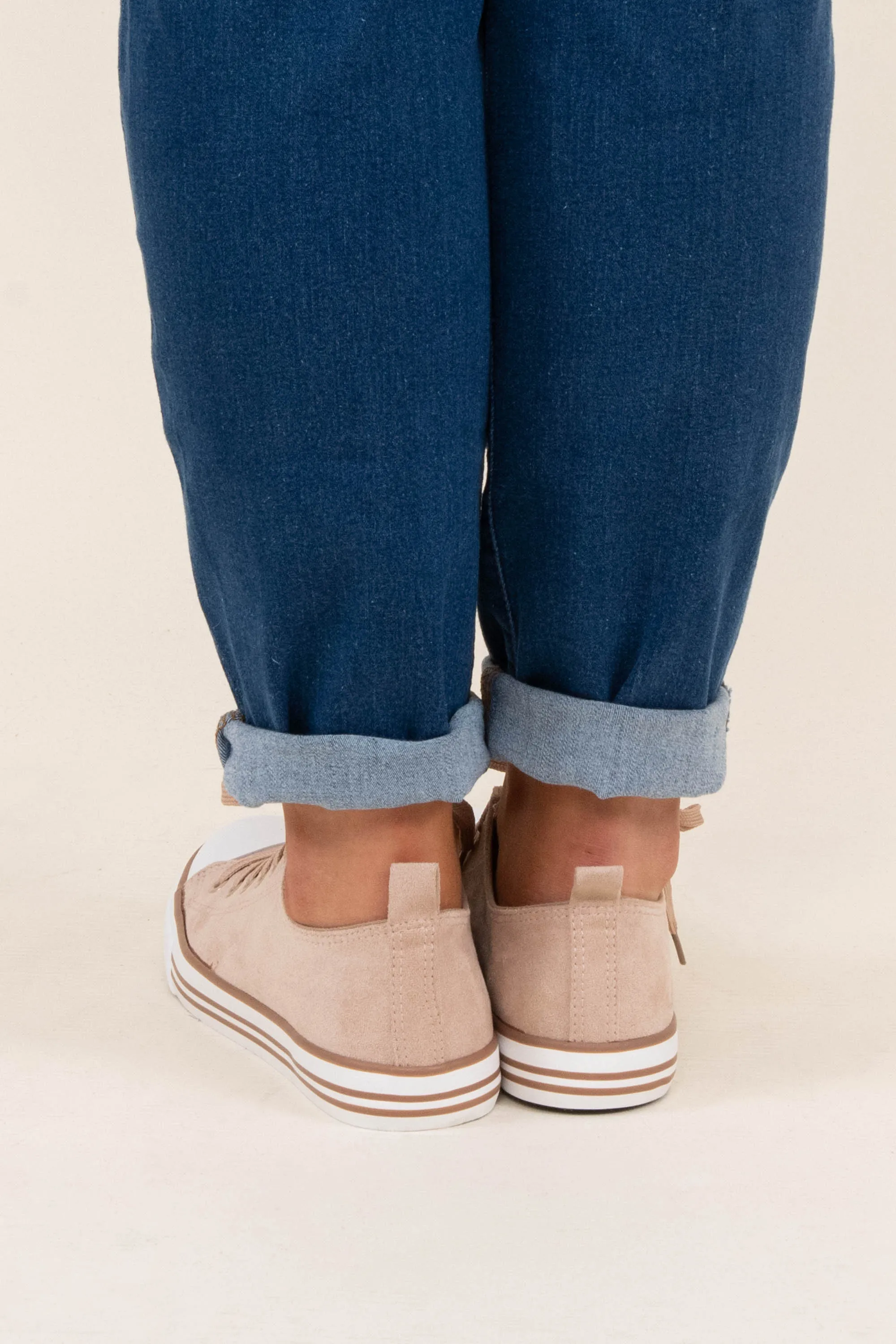 Lace The Consequences Sneakers, Taupe