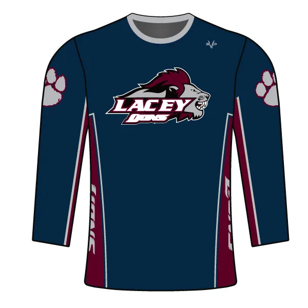 LACEY LIONS Football Sublimated Long Sleeve Jersey