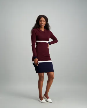 Ladies Colour Block Knit Dress