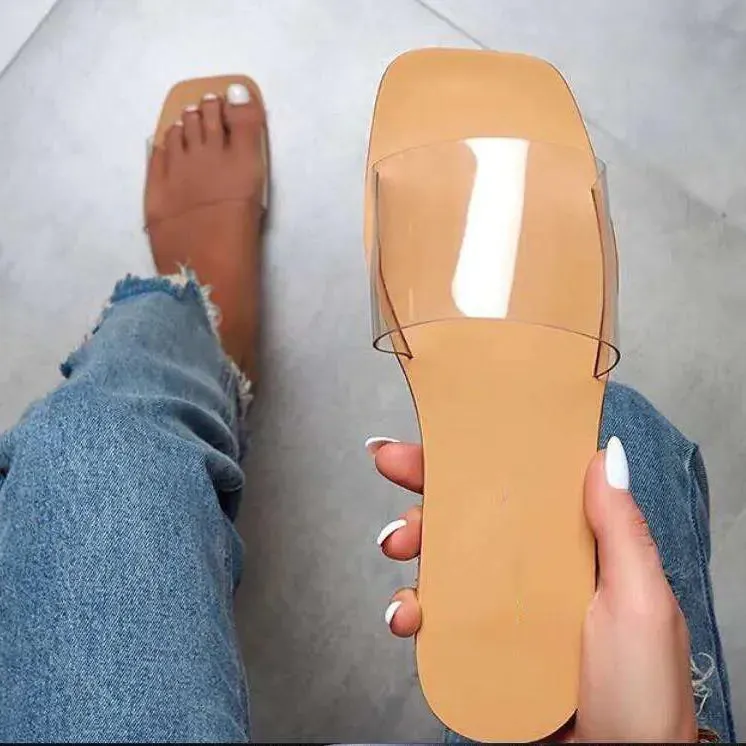 Large Women's Square Toe Fragrant Sandals