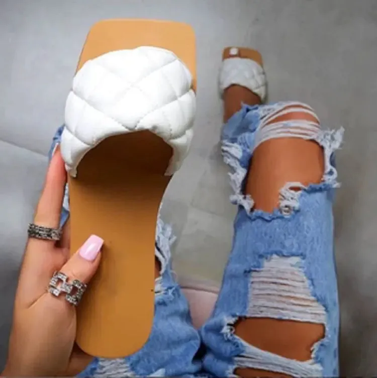 Large Women's Square Toe Fragrant Sandals