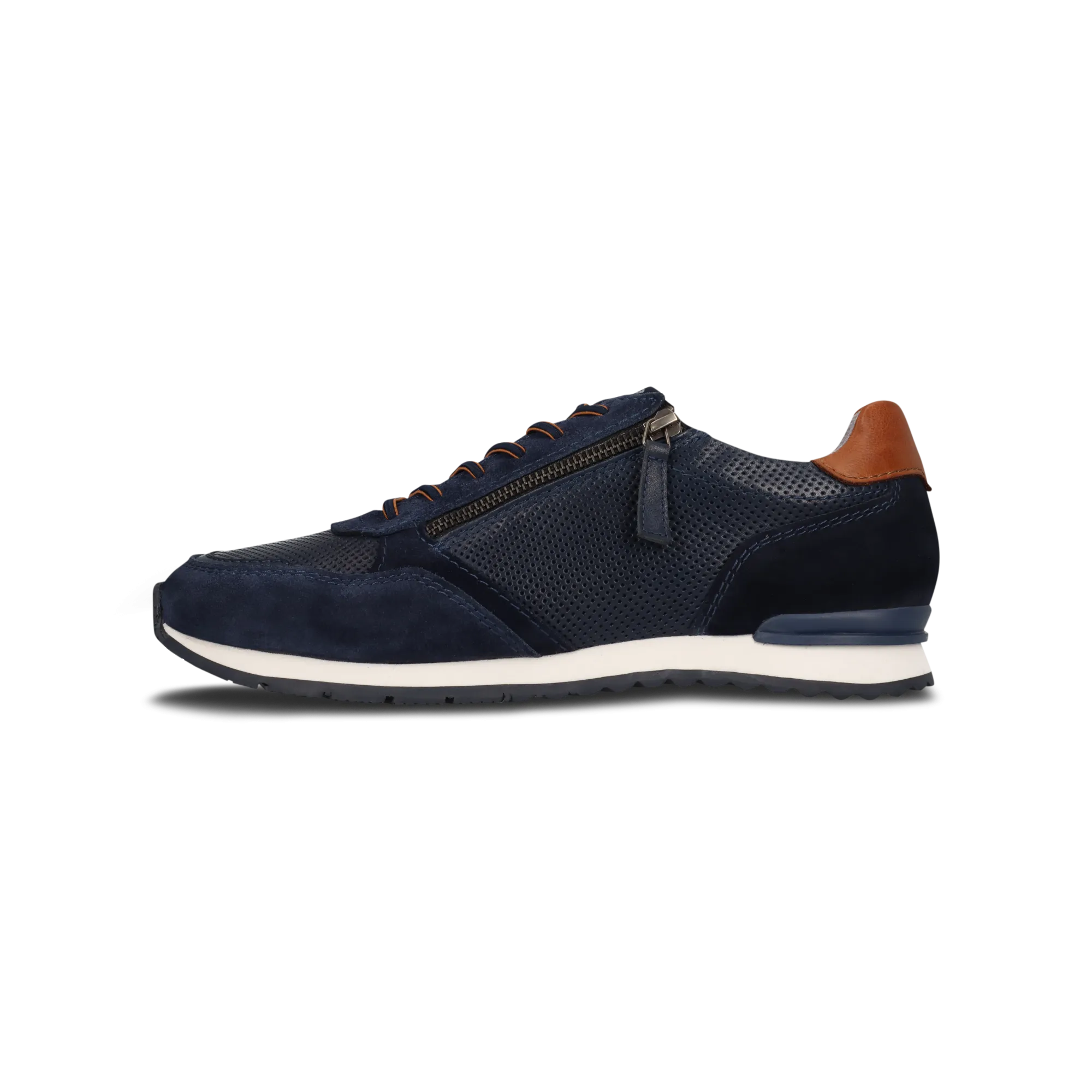 Leder Sneaker blau