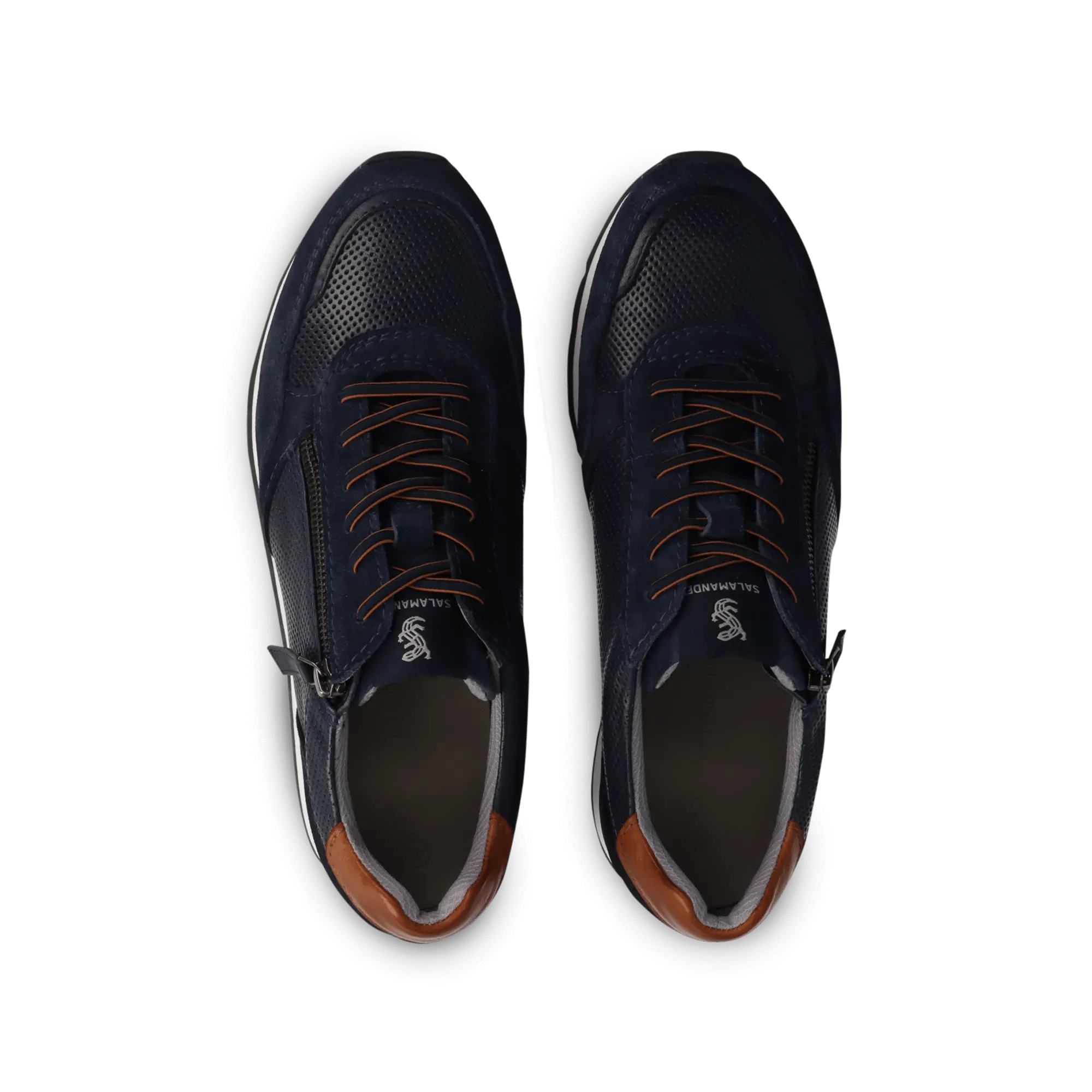 Leder Sneaker blau