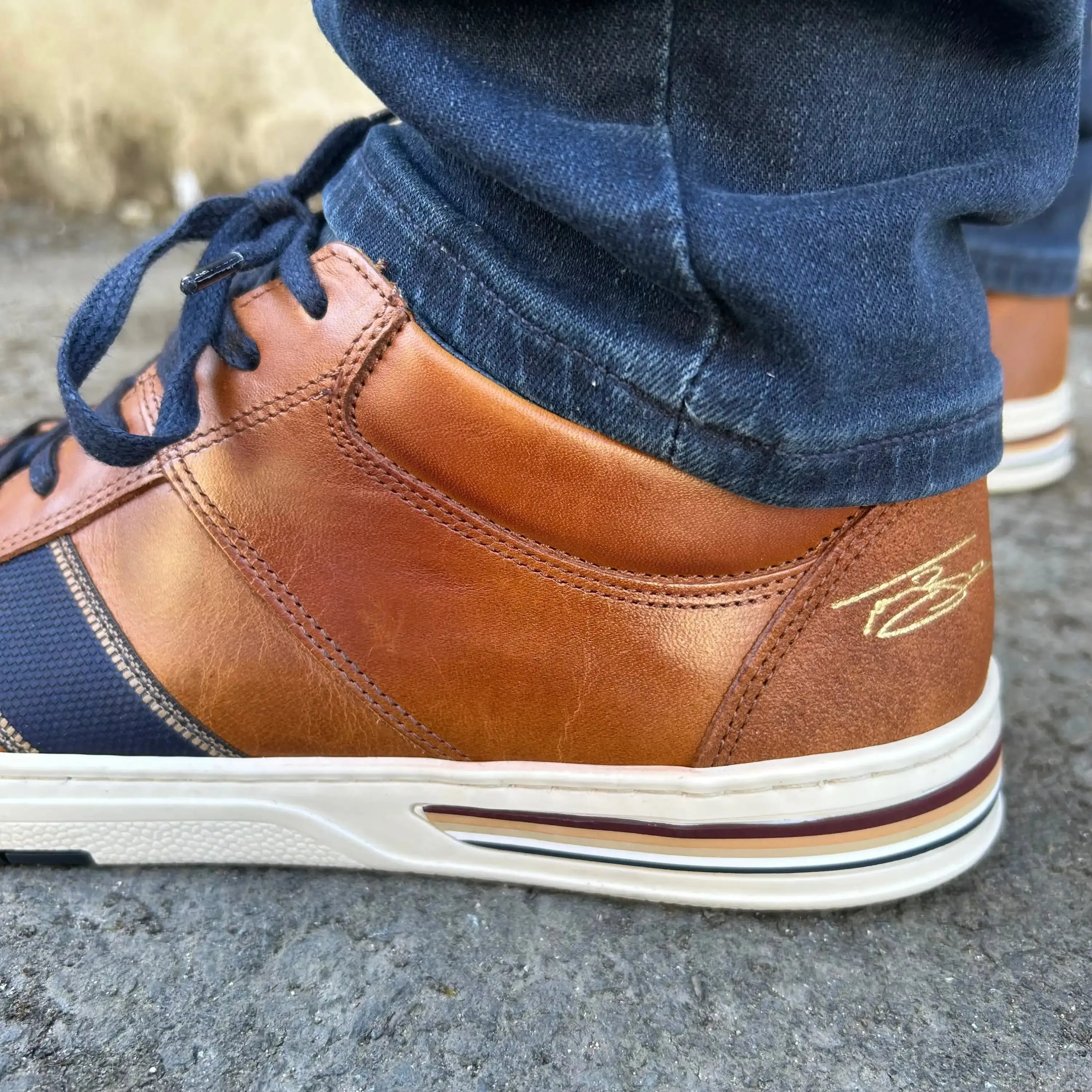 Lloyd & Pryce Mens Cima Sneakers Umber Tan