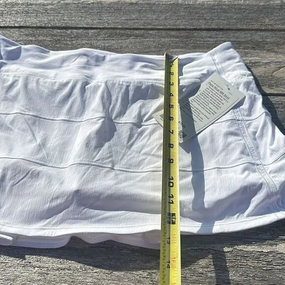 Lululemon Pace Rival Skirt Regular 4 way Stretch 13&quot;White size 12 NWT tennis 🎾