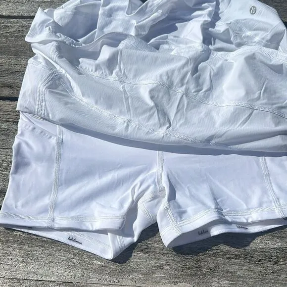Lululemon Pace Rival Skirt Regular 4 way Stretch 13&quot;White size 12 NWT tennis 🎾