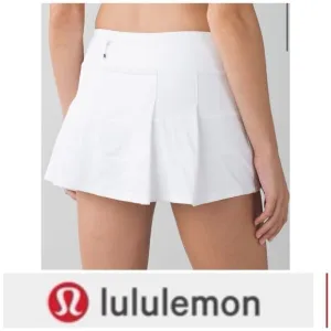 Lululemon Pace Rival Skirt Regular 4 way Stretch 13&quot; White size 8 NWT tennis