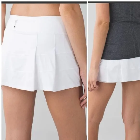 Lululemon Pace Rival Skirt Regular 4 way Stretch 13&quot; White size 8 NWT tennis