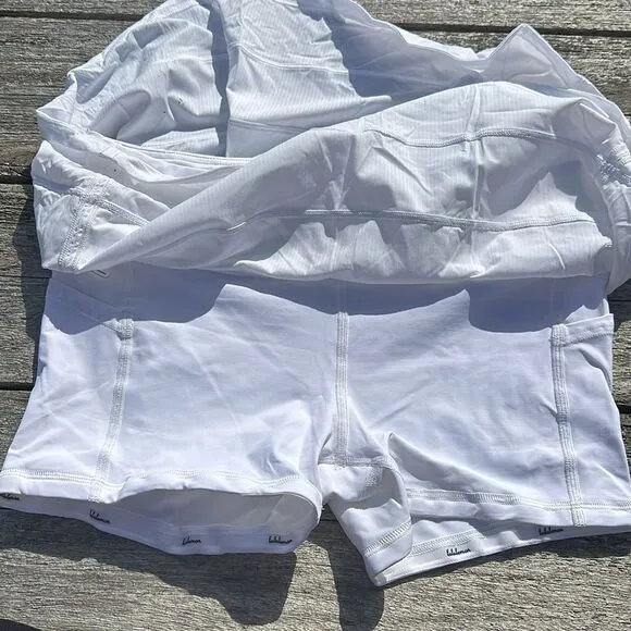 Lululemon Pace Rival Skirt Regular 4 way Stretch 13&quot; White size 8 NWT tennis