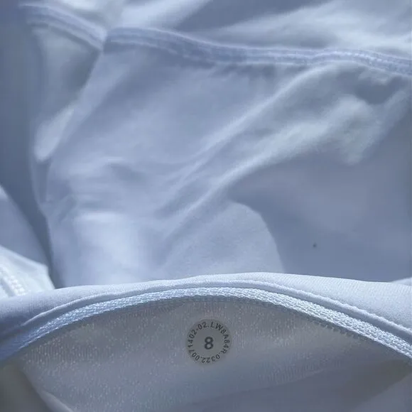Lululemon Pace Rival Skirt Regular 4 way Stretch 13&quot; White size 8 NWT tennis