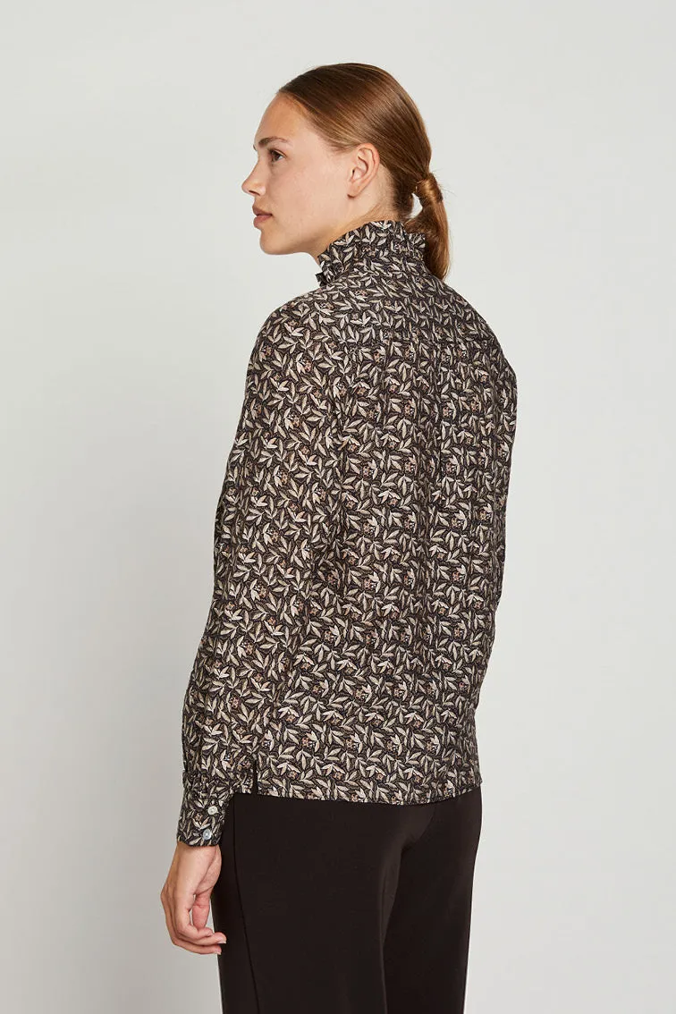 Luna skjorte - Dark flower print