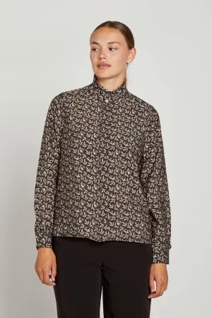 Luna skjorte - Dark flower print