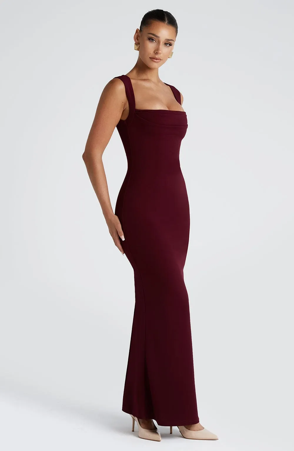 Maia Maxi Dress - Cherry Lacquer