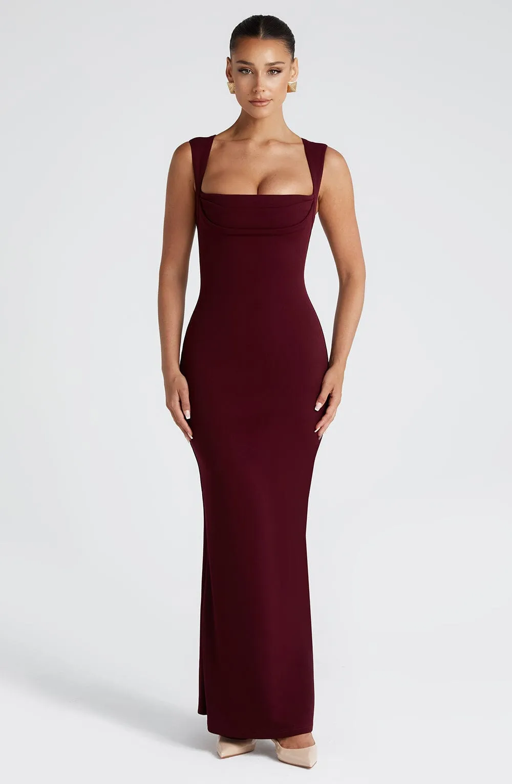 Maia Maxi Dress - Cherry Lacquer