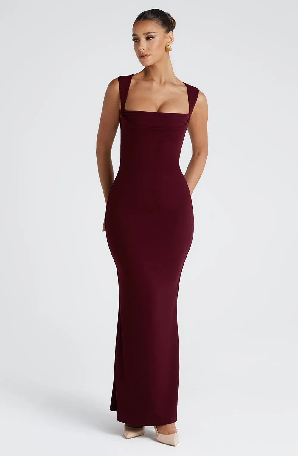 Maia Maxi Dress - Cherry Lacquer