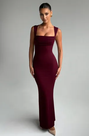 Maia Maxi Dress - Cherry Lacquer
