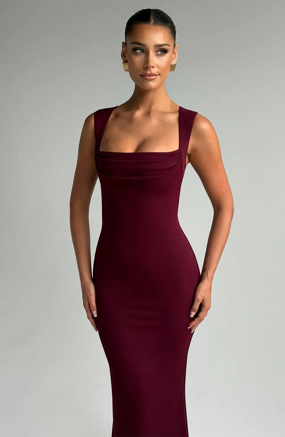 Maia Maxi Dress - Cherry Lacquer
