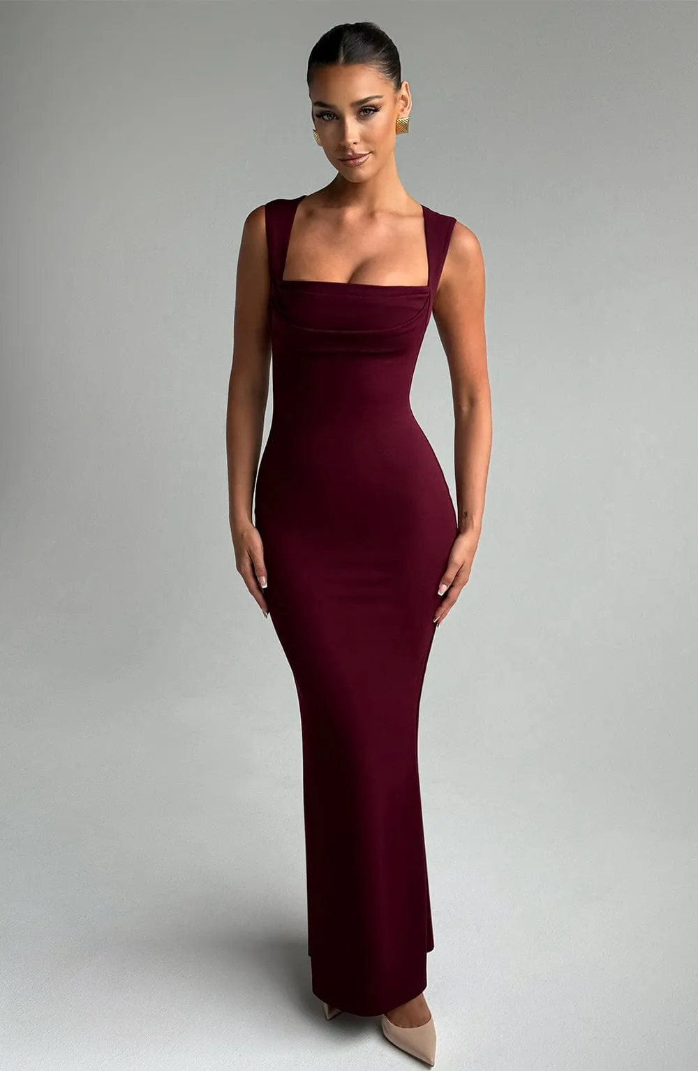 Maia Maxi Dress - Cherry Lacquer