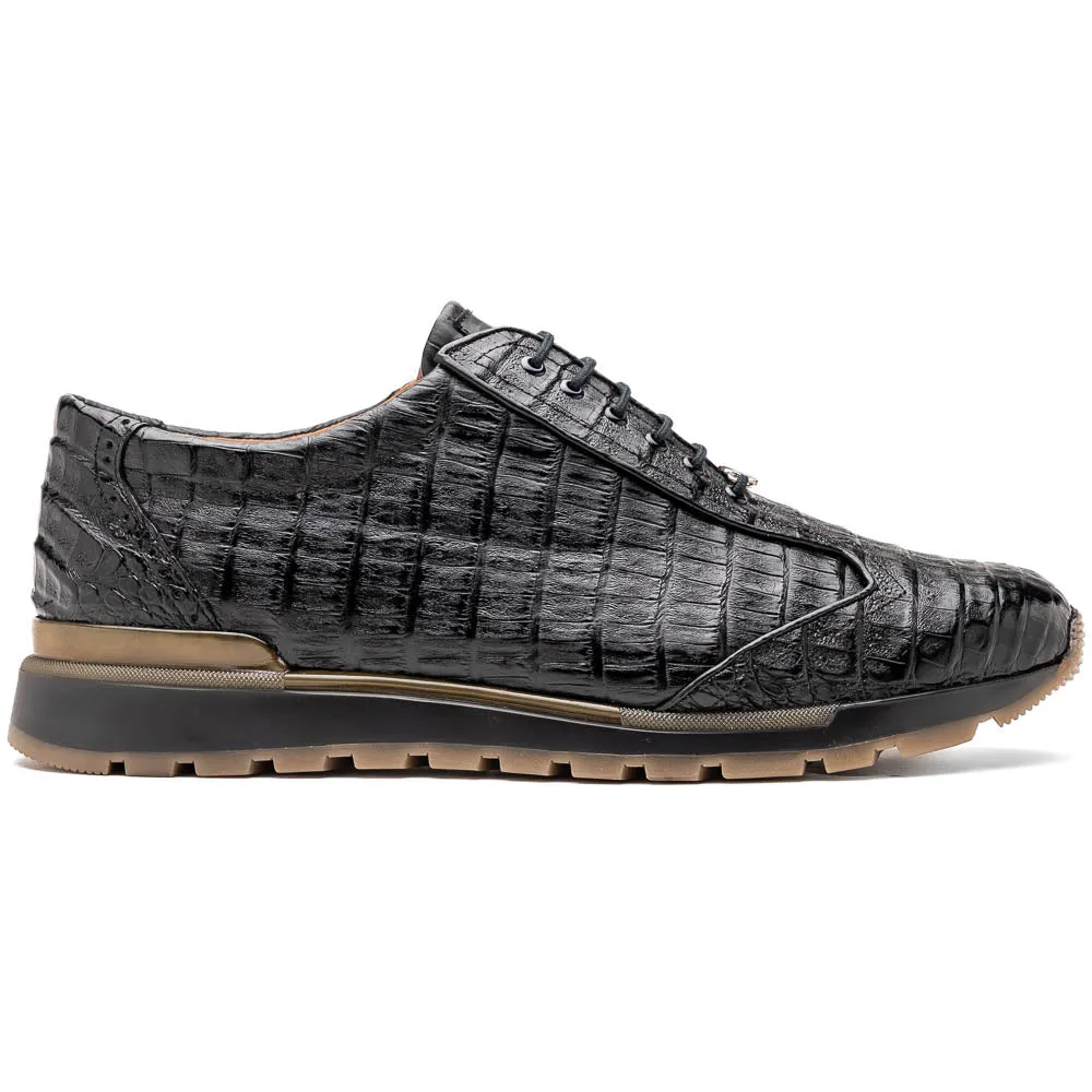 Marco Di Milano Alonzo in Black Caiman Sneakers