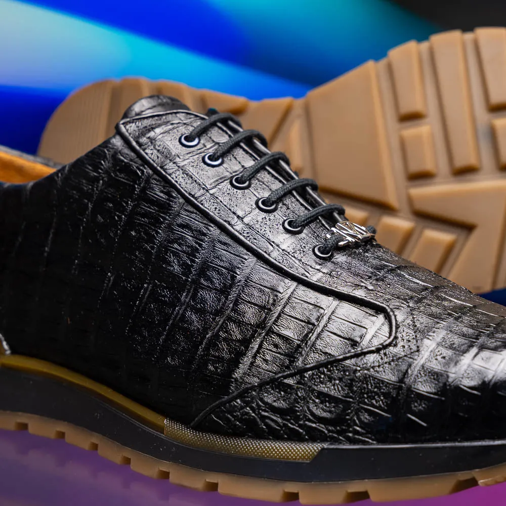 Marco Di Milano Alonzo in Black Caiman Sneakers
