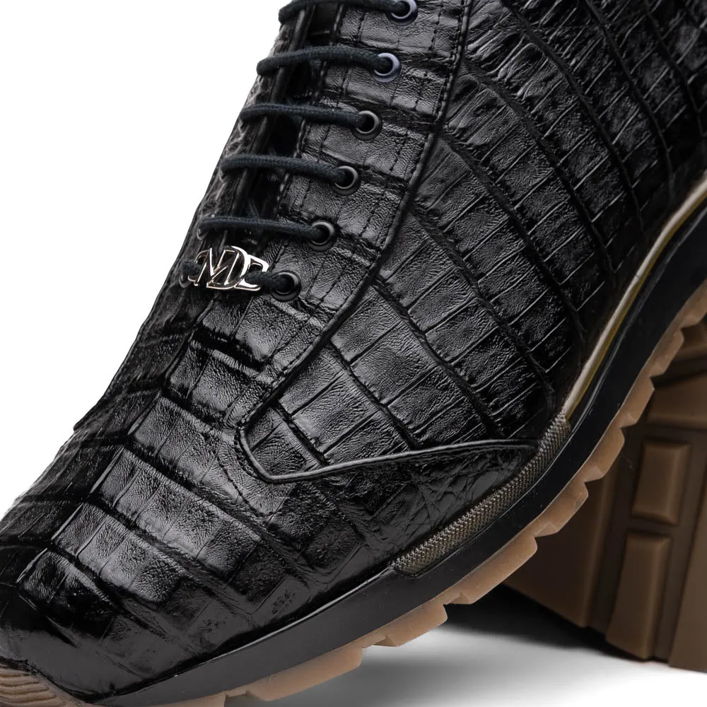 Marco Di Milano Alonzo in Black Caiman Sneakers