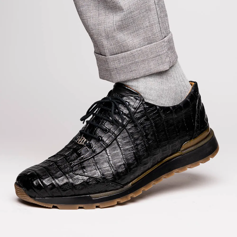 Marco Di Milano Alonzo in Black Caiman Sneakers