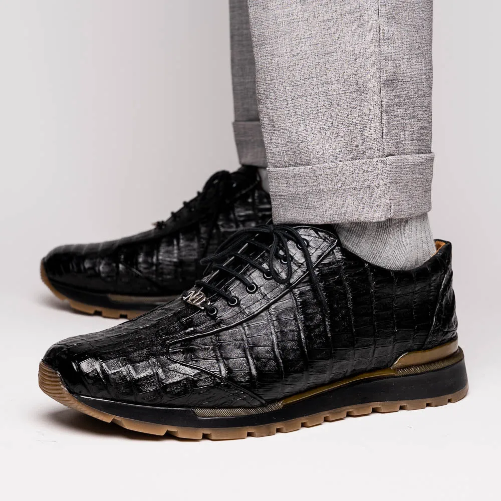 Marco Di Milano Alonzo in Black Caiman Sneakers