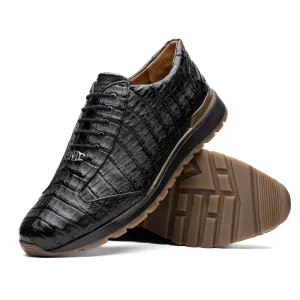 Marco Di Milano Alonzo in Black Caiman Sneakers