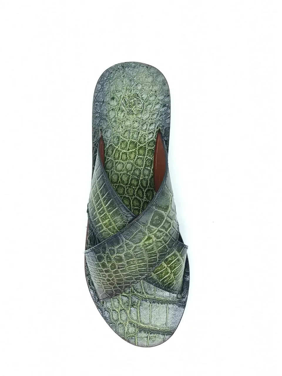 Marco Di Milano Elios in Green Alligator Sandals