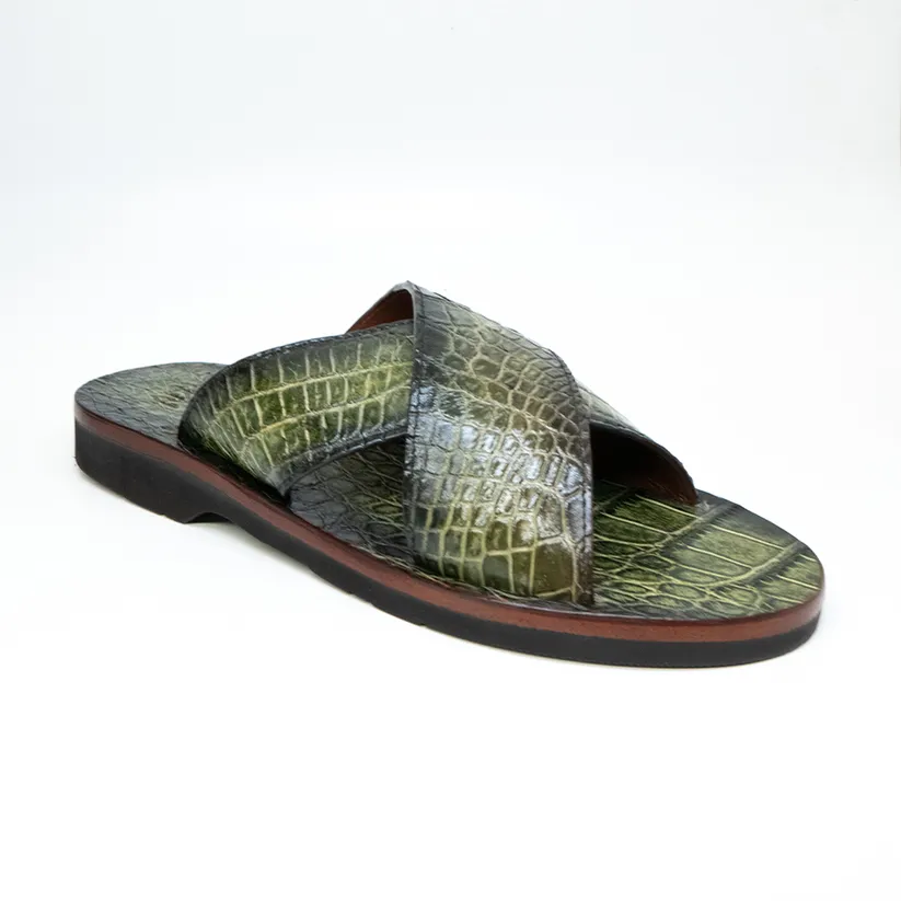 Marco Di Milano Elios in Green Alligator Sandals