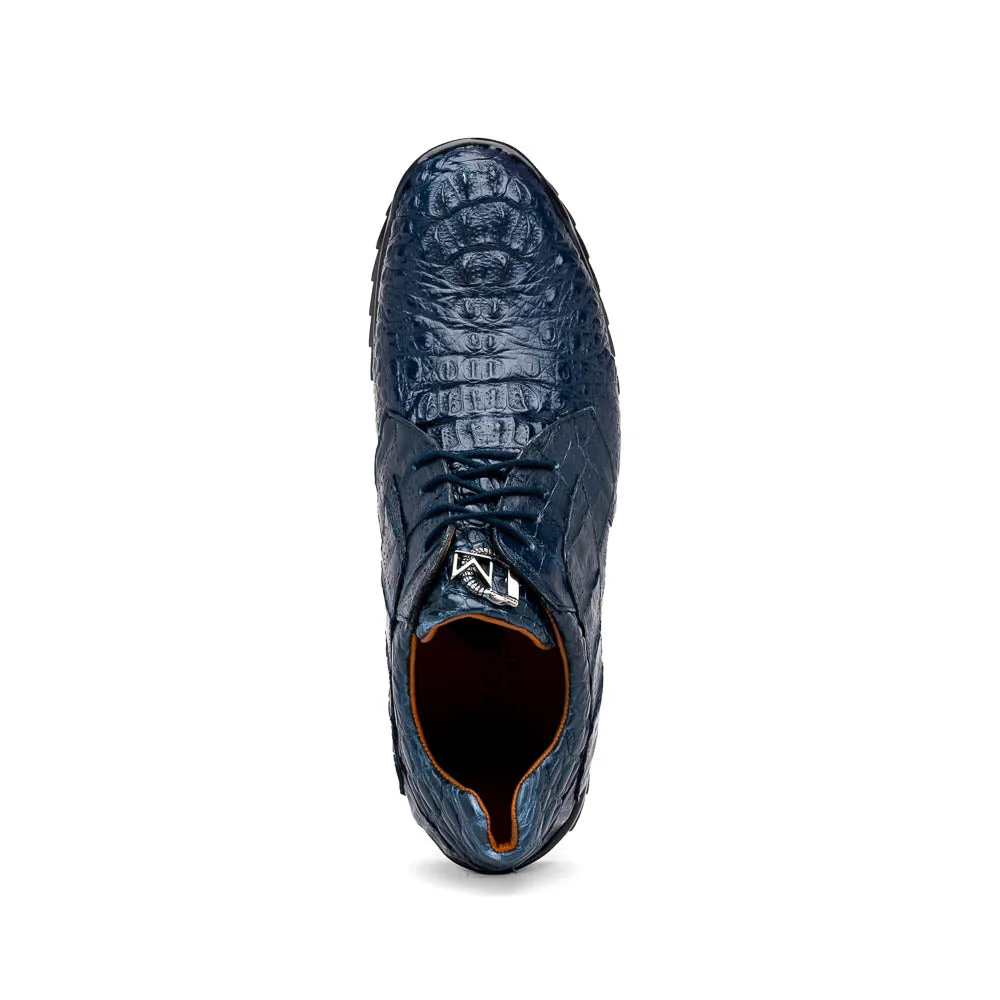 Marco Di Milano Kratos in Navy Caiman Crocodile Sneakers