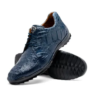Marco Di Milano Kratos in Navy Caiman Crocodile Sneakers