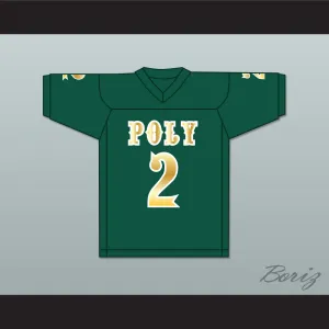 Matt Corral 2 Long Beach Polytechnic High School Jackrabbits Dark Green Football Jersey 2