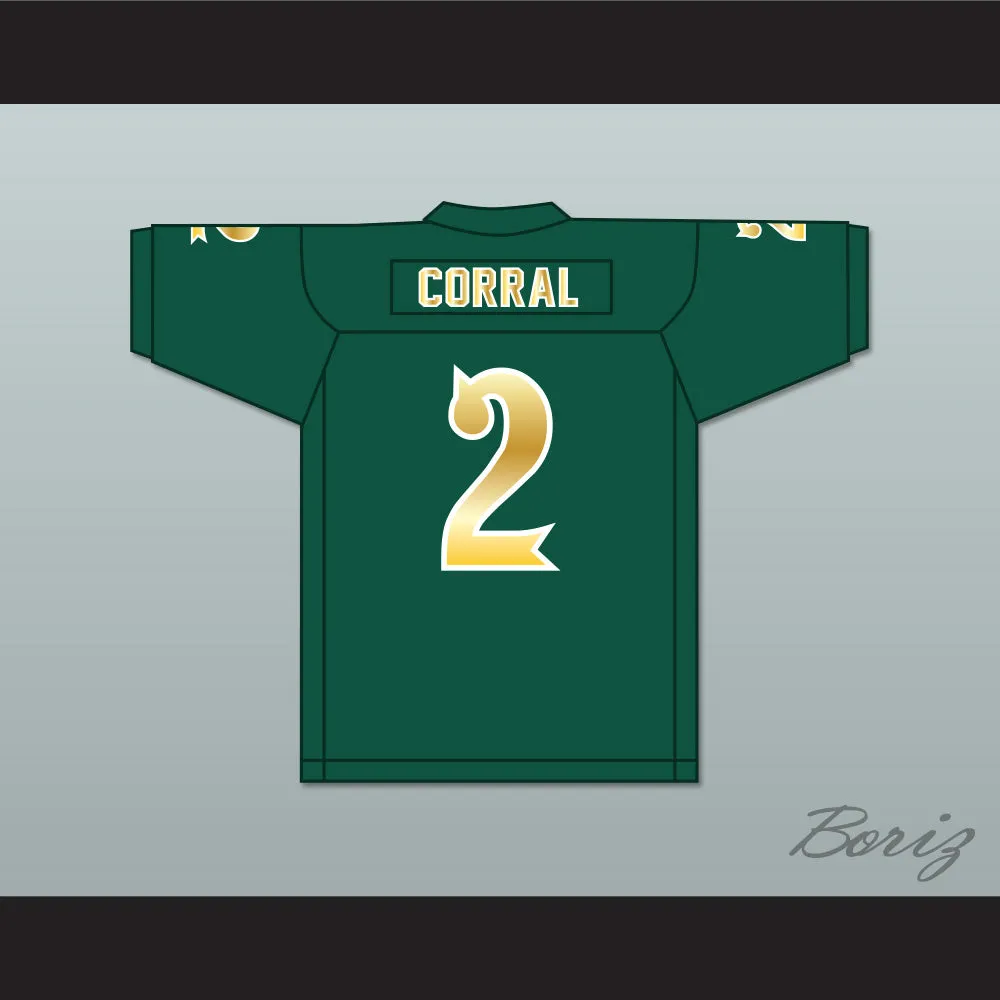Matt Corral 2 Long Beach Polytechnic High School Jackrabbits Dark Green Football Jersey 2